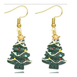 5 for $25 Christmas Earrings for Women Christmas Tree Drop Earrings Dangle Tree